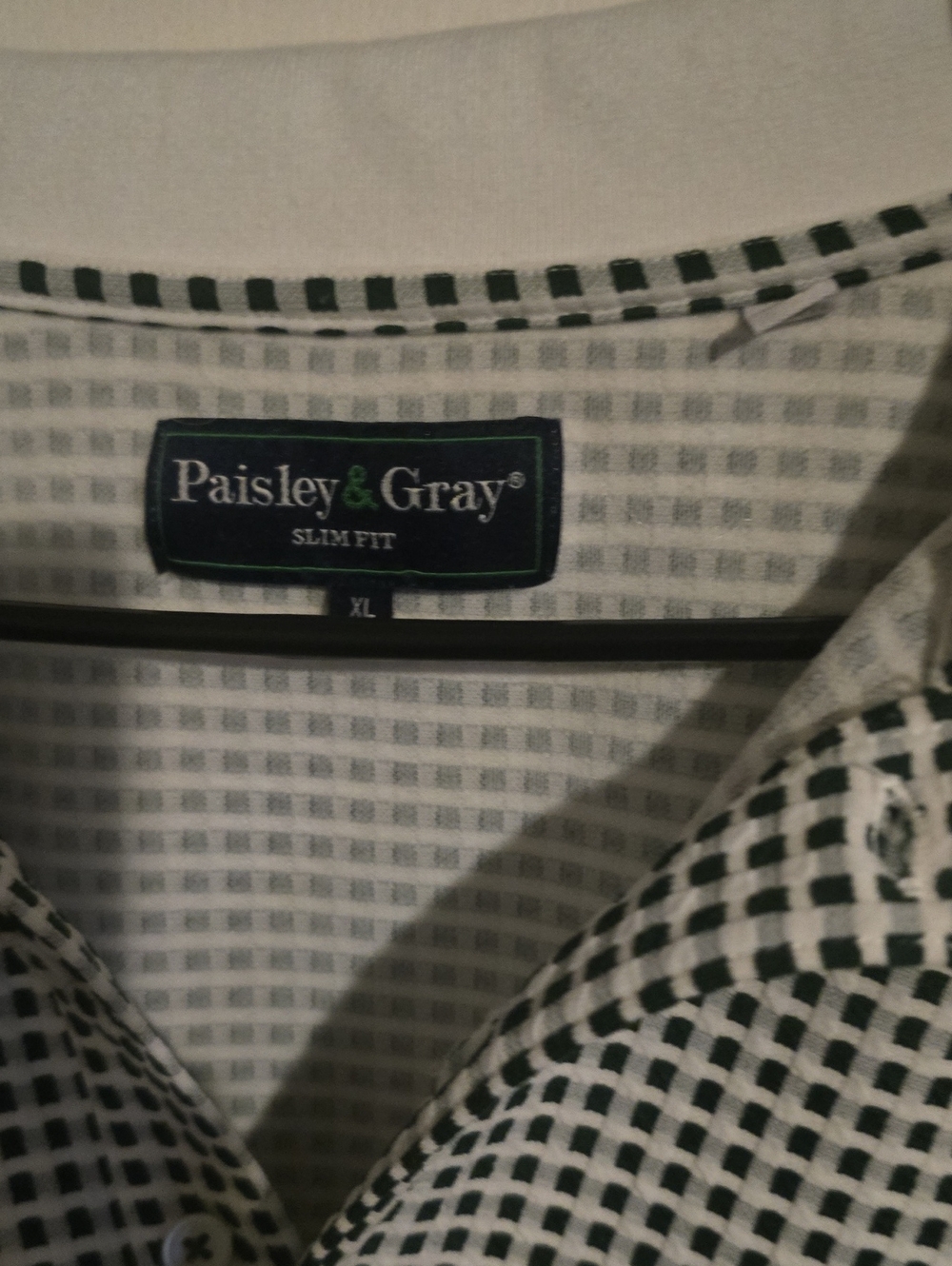 Paisley & Gray Black and White Micro-Check Button-Down Shirt